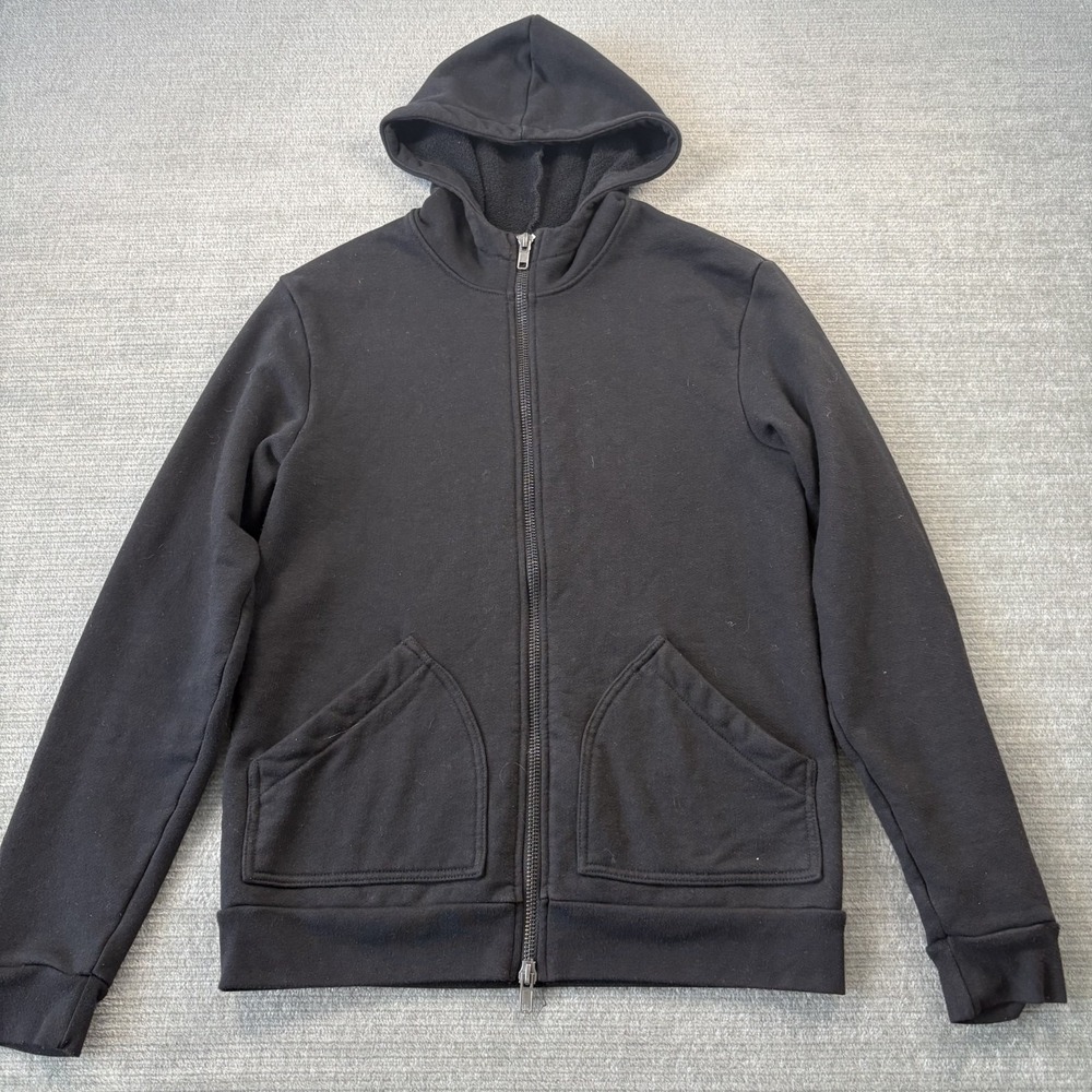 American Apparel Zip Hoodie Sweater Size Medium BlackFull Zip Made In USA Lounge